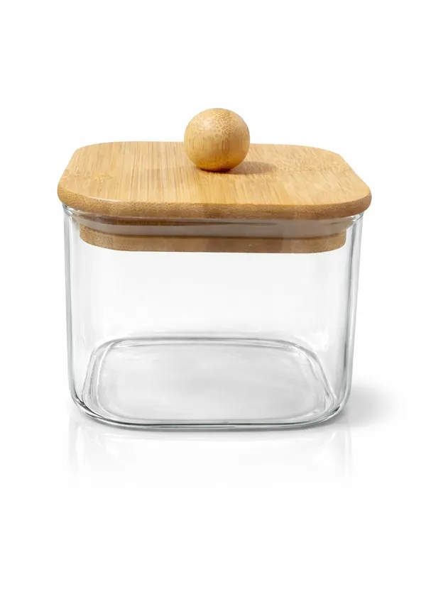 1_Piece,_Small_Size_300_ML_Square_Borosilicate_Glass_Jar_with_Airtight_Leakproof_Bamboo_Lid_|_Kitchen_Storage_container_for_Sugar,_Coffee,_Tea_&_Spices