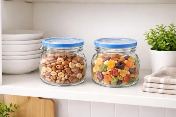 750_ML_Airtight_Glass_Storage_Jar_with_Lid_Transparent_Kitchen_Container_|_Food-Grade_Glass_cookie_Jar_for_Dry_Fruits,_Snacks_&_Spices,_2_Piece,_Clear