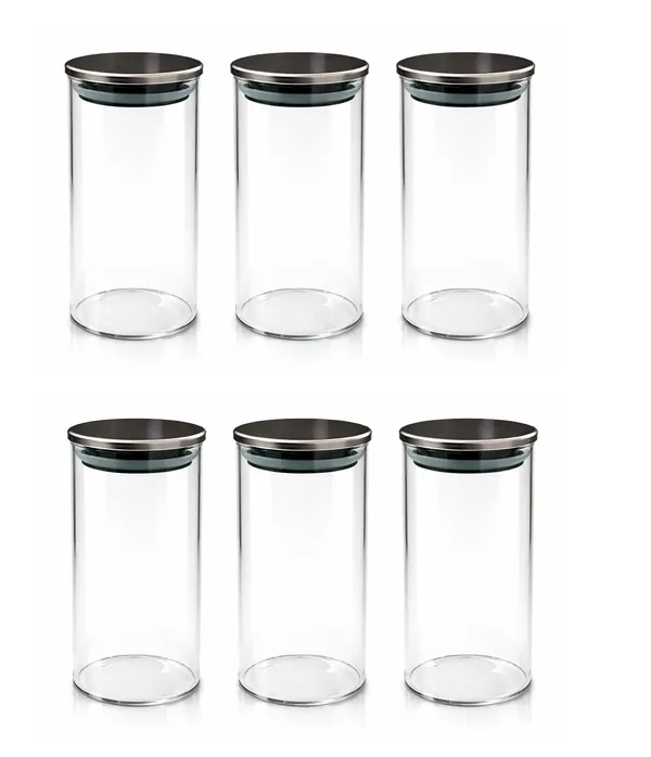 Pack_of_6,_Borosilicate_Glass_Storage_Jars_with_Airtight_Stainless_Steel_Lid_(320_ML)_|_Kitchen_Container_for_Dry_Fruits,_Nuts,_Spices_&_Snacks_|_Food_Grade,_Lead_Free