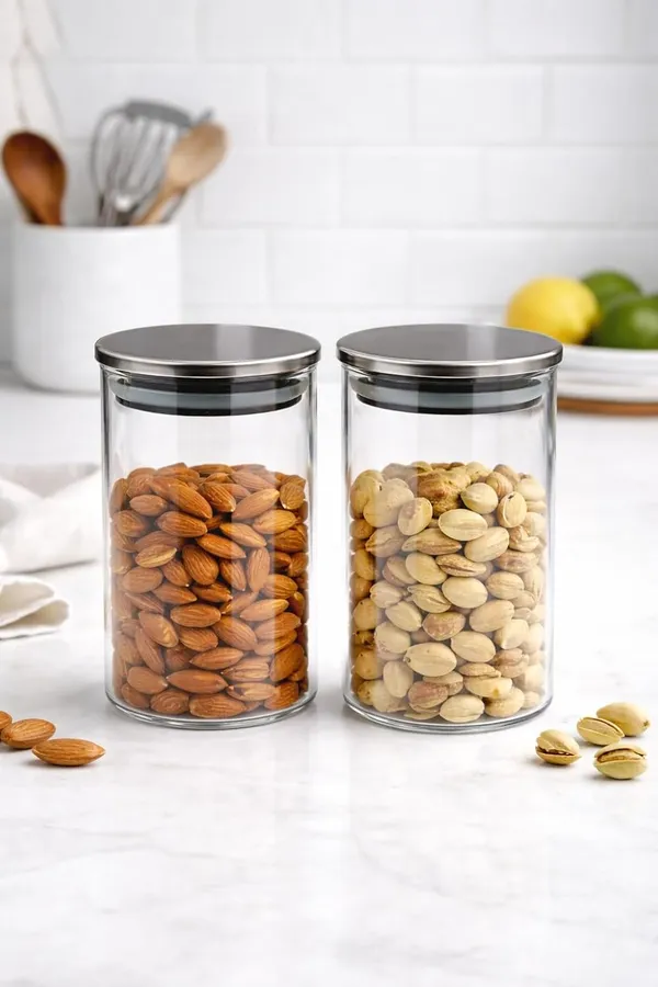Pack_of_2,_Borosilicate_Glass_Storage_Jars_with_Airtight_Stainless_Steel_Lid_(320_ML)_|_Kitchen_Container_for_Dry_Fruits,_Nuts,_Spices_&_Snacks_|_Food_Grade,_Lead_Free