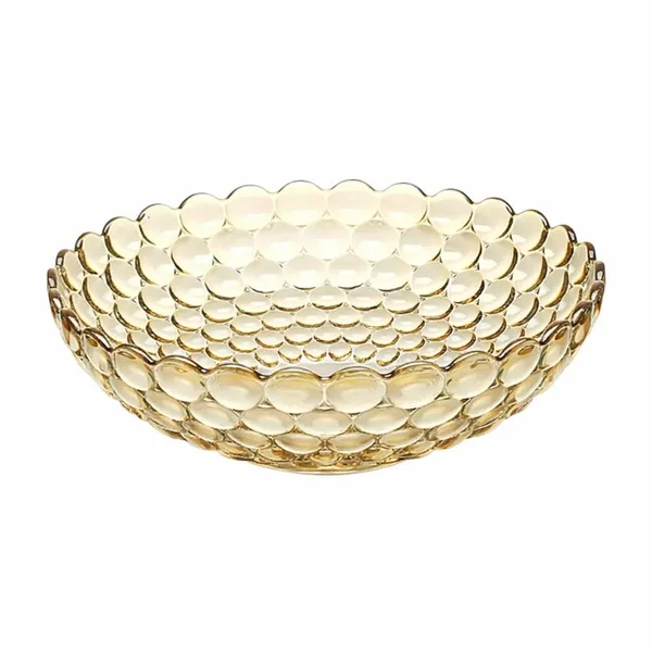 Light_Golden_Glass_Decorative_Bowl_|_12_Inch_(29_cm)_Diameter_|_Hobnail_Textured_Centerpiece_Bowl_for_Potpourri,_Fruits_&_Table_D�cor