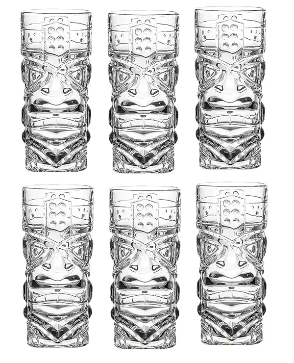 _Tiki_Face_Highball_Glasses_410_ML_Modern_Bar_Cocktail_&Mocktail_Drinking_Glasses,_Highball_Lead-Free_Glasses,_Tumblers_for_Water,_Beer,_6_Pieces_Set