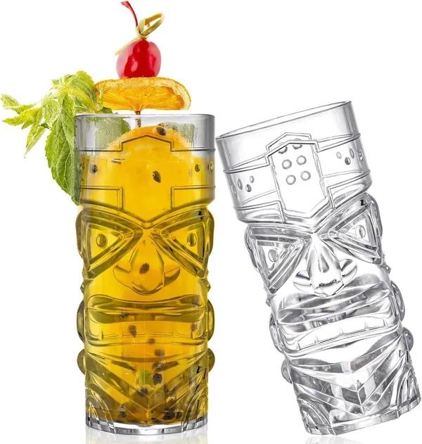 _Tiki_Face_Highball_Glasses_410_ML_Modern_Bar_Cocktail_&Mocktail_Drinking_Glasses,_Highball_Lead-Free_Glasses,_Tumblers_for_Water,_Beer,_2_Pieces_Set