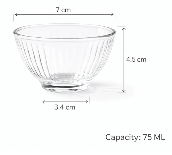 6_Pieces,_Glass_Chutney_Bowl_(75_ml)_|_Small_Ribbed_Glass_Dipping_Bowls_for_Sauce,_Chutney,_Pickle,_Mayo_|_Transparent_Condiment_Bowls_for_Dining_Table