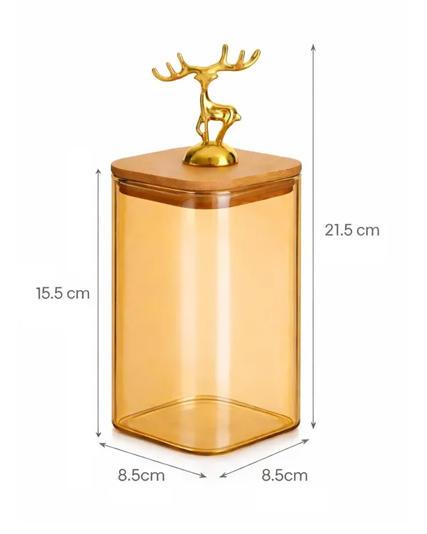 Pack_of_2,_Square_Borosilicate_Glass_Kitchen_Storage_Jars_with_Golden_Deer_Handle_&_Bamboo_Lid_|_Airtight_Silicone_Seal_Containers_for_Cookies,_Snacks,_Dry_Fruits,_Namkeen_750_ML_each
