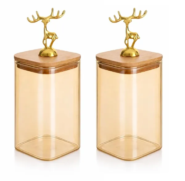 Pack_of_2,_Square_Borosilicate_Glass_Kitchen_Storage_Jars_with_Golden_Deer_Handle_&_Bamboo_Lid_|_Airtight_Silicone_Seal_Containers_for_Cookies,_Snacks,_Dry_Fruits,_Namkeen_750_ML_each