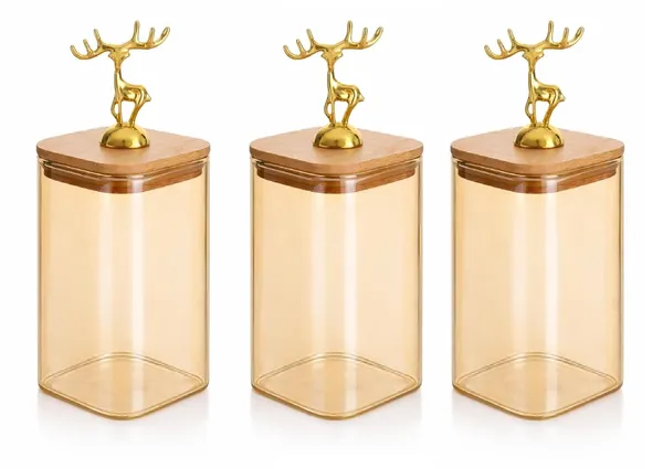 Pack_of_3,_Square_Borosilicate_Glass_Kitchen_Storage_Jars_with_Golden_Deer_Handle_&_Bamboo_Lid_|_Airtight_Silicone_Seal_Containers_for_Cookies,_Snacks,_Dry_Fruits,_Namkeen_750_ML_each