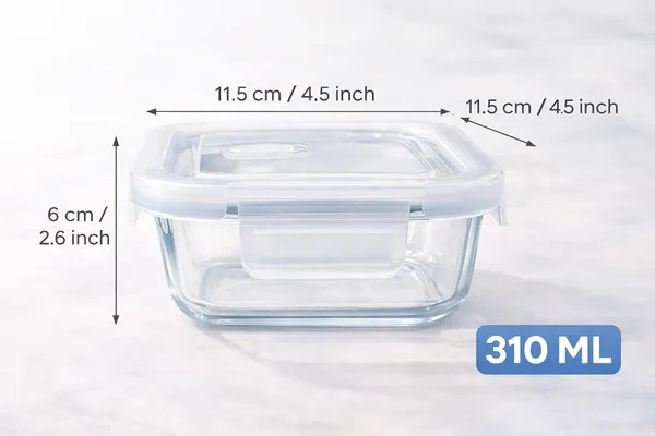 Pack_of_1,_310_ML_Square_Borosilicate_Glass_Food_Storage_Container_with_Airtight_Lid_|_Microwave,_Oven_&_Freezer_Safe_|_Leak_Proof,_BPA_Free_|_Ideal_for_Meal_Storing_&_Serving