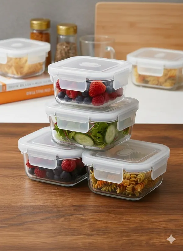 Pack_of_4,_310_ML_Square_Borosilicate_Glass_Food_Storage_Container_with_Airtight_Lid_|_Microwave,_Oven_&_Freezer_Safe_|_Leak_Proof,_BPA_Free_|_Ideal_for_Meal_Storing_&_Serving