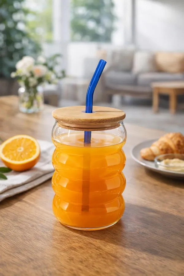 500_ml_Bubble_Design_Glass_Juice_Jar_with_Bamboo_Lid_&_Straw_|_Leak_Proof_Reusable_Glass_Tumbler_Drinking_Cup_with_Food_Grade_Silicone_Seal_for_Juice,_Smoothies_&_Cold_Drinks,_Transparent