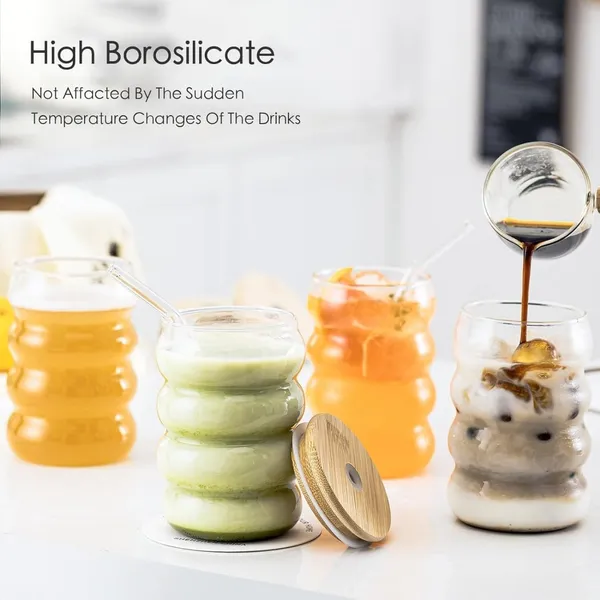 Pack_of_2,_500_ml_Bubble_Design_Glass_Juice_Jar_with_Bamboo_Lid_&_Straw_|_Leak_Proof_Reusable_Glass_Tumbler_Drinking_Cup_with_Food_Grade_Silicone_Seal_for_Juice,_Smoothies_&_Cold_Drinks