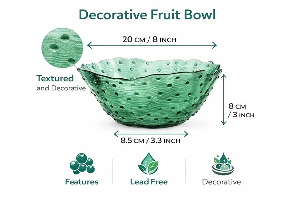 Decorative_Green_Glass_Fruit_Bowl_(8_Inch_/_20_cm)_|_Textured_Design_|_Lead-Free_Glass_Serving_Bowl_for_Fruits,_Salad_&_Snacks_|_Modern_Table_Centerpiece_|_Kitchen_&_Dining_Use