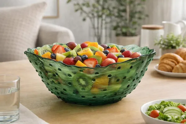 Decorative_Green_Glass_Fruit_Bowl_(8_Inch_/_20_cm)_|_Textured_Design_|_Lead-Free_Glass_Serving_Bowl_for_Fruits,_Salad_&_Snacks_|_Modern_Table_Centerpiece_|_Kitchen_&_Dining_Use