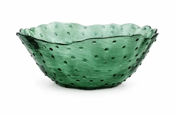 Decorative_Green_Glass_Fruit_Bowl_(8_Inch_/_20_cm)_|_Textured_Design_|_Lead-Free_Glass_Serving_Bowl_for_Fruits,_Salad_&_Snacks_|_Modern_Table_Centerpiece_|_Kitchen_&_Dining_Use