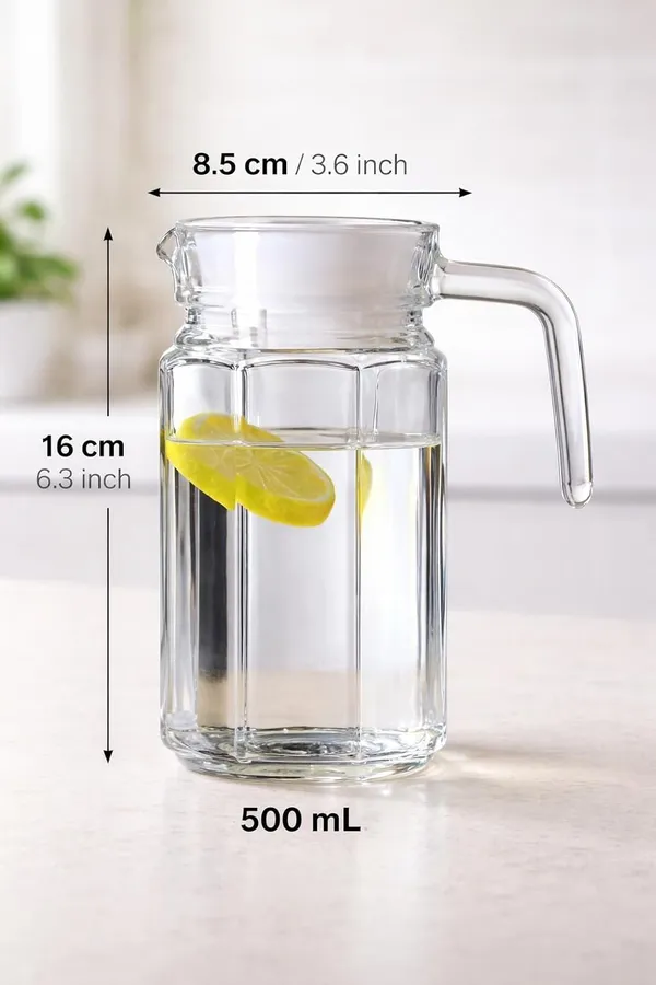 550_ML_Glass_Jug_Fridge_Door_Pitcher_with_Lid_for_Breakfast_Milk_Orange_Juice_Beverages_Water_Carafe_Small_Jugs_Iced_Tea_Fruit_Drink_for_Home_Kitchen_&_Cafe