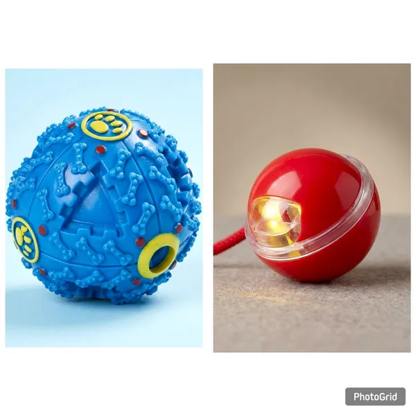(Pack_Of_2)_Squeaky_Ball_Toy_For_Pet_Multicolor_And_Rolling_Ball_Cat_Toy