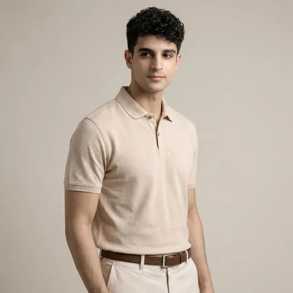 Beige_Jacquard_Polo