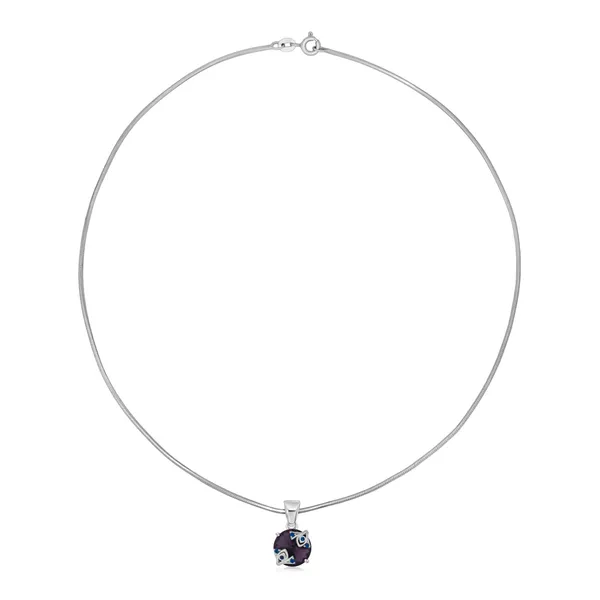 Sparkling_Purple_Gemstone_Pendant_Necklace_With_Silver_Chain