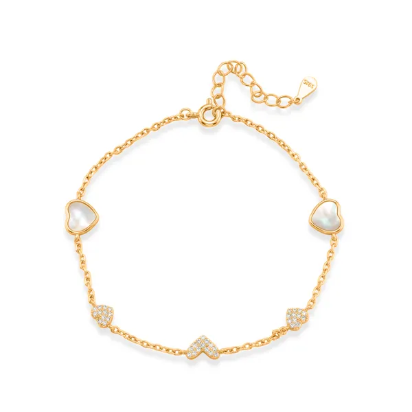Pearl_Heart_Charm_925_Silver_Bracelet