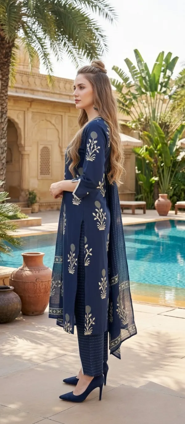 Navy_Blue_Embroidered_Kurta_Set_With_Pants_And_Dupatta