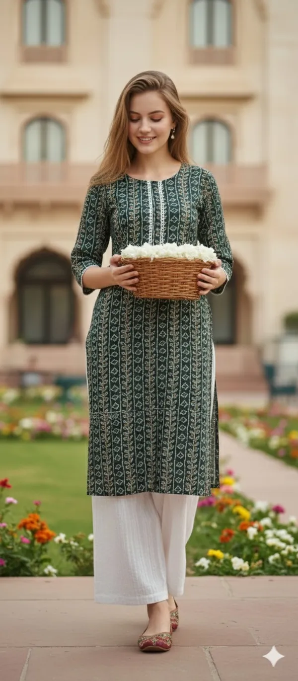 Elegant_Green_Printed_And_Embroidered_Kurti_Pack_Of_2