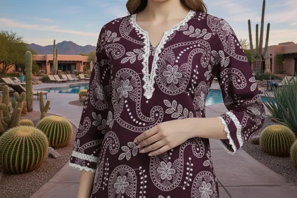 Women'S_Ethnic_Printed_Kurta_Set_With_Pants_Purple_Paisley_Pattern