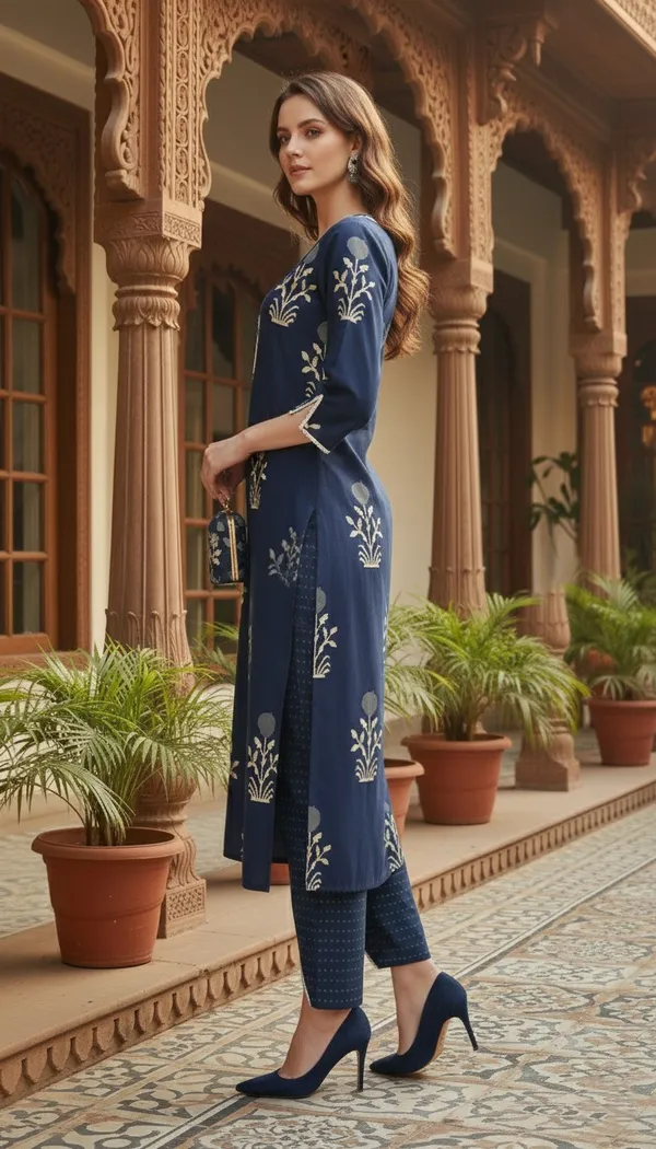 Navy_Blue_Embroidered_Kurta_Set_With_Pants