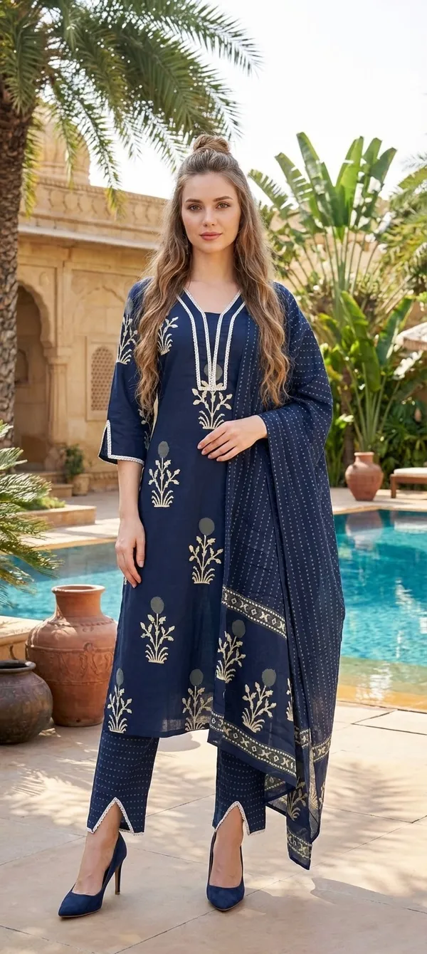 Navy_Blue_Embroidered_Kurta_Set_With_Pants_And_Dupatta