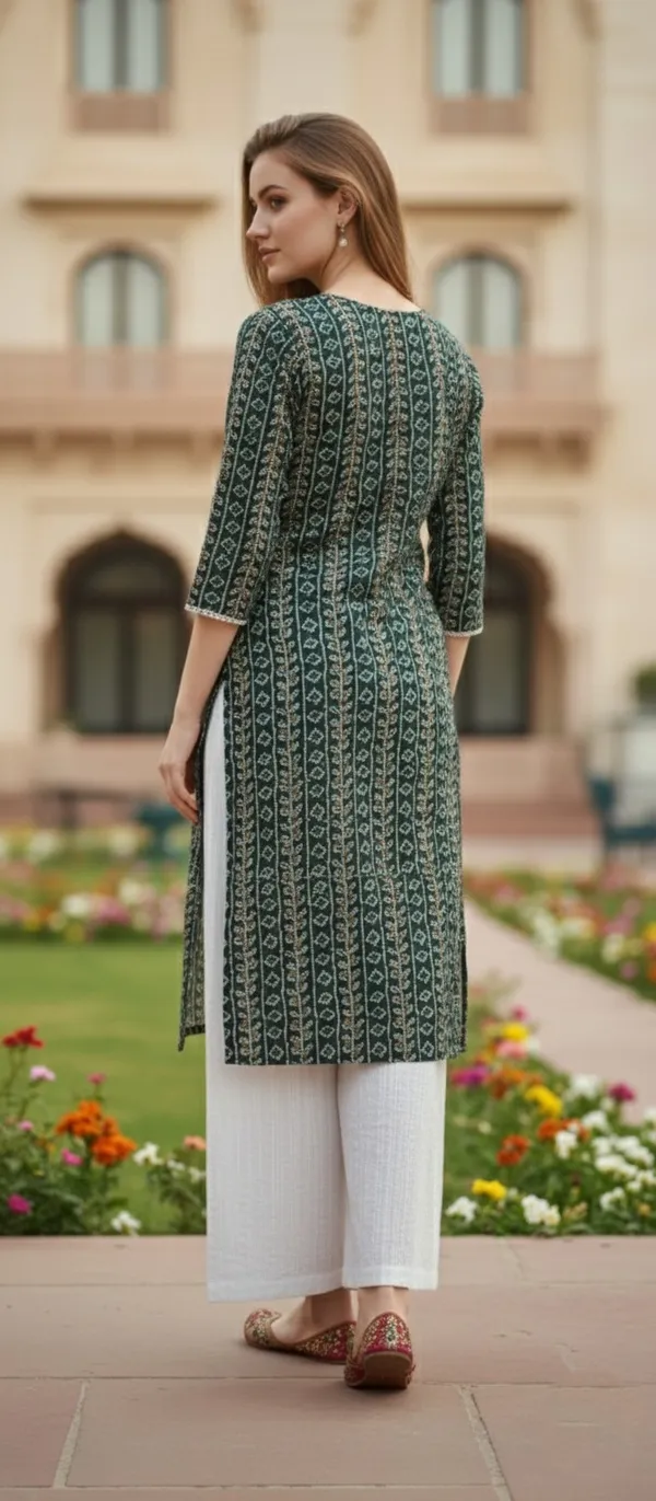 Elegant_Green_Printed_And_Embroidered_Kurti_Pack_Of_2