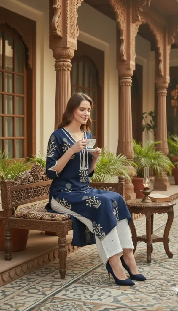 Navy_Blue_Embroidered_Kurta