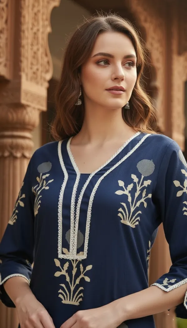 Navy_Blue_Embroidered_Kurta