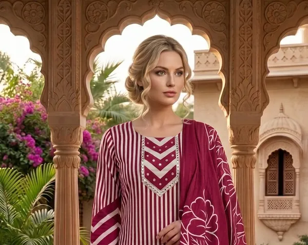 Pink_Floral_Embroidered_Kurta_Set_With_Dupatta