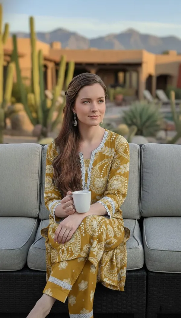 Mustard_Yellow_Ethnic_Kurta_Set_With_Floral_Print