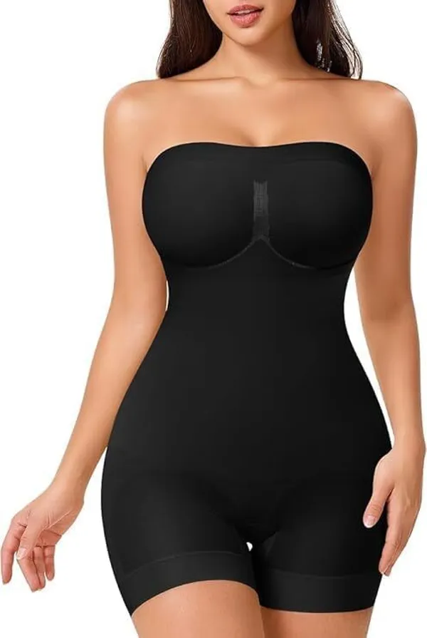 Black_Nylon_Blend_High_Waist_Shapewear_For_Women