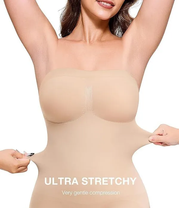Beige_Nylon_Blend_High_Waist_Shapewear_For_Women