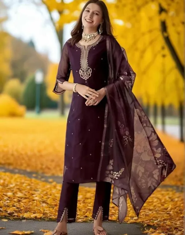 Wine_Embroidered_Salwar_Kameez_Set_With_Dupatta_Ethnic_Wear_For_Women
