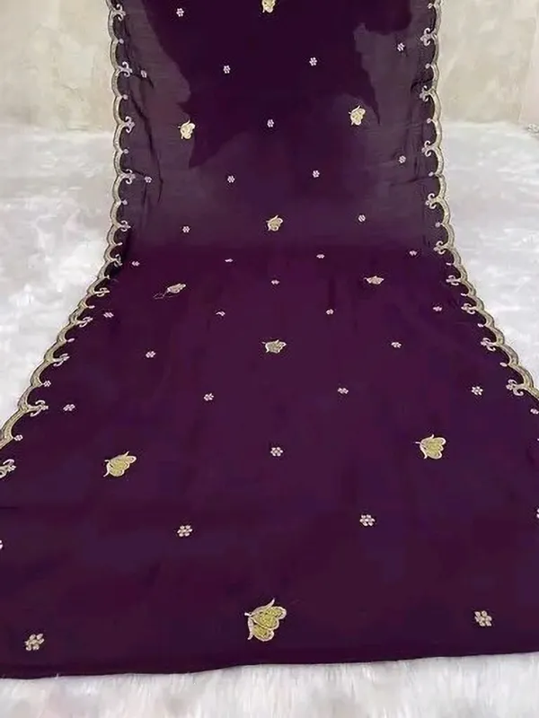Wine_Embroidered_Georgette_Salwar_Suit_Set_With_Dupatta