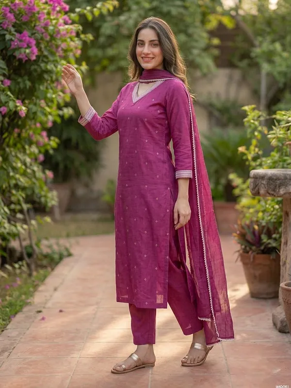 Purple_Embellished_Ethnic_Kurta_Set_With_Dupatta