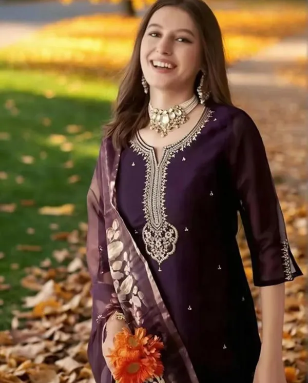 Wine_Embroidered_Salwar_Kameez_Set_With_Dupatta_Ethnic_Wear_For_Women