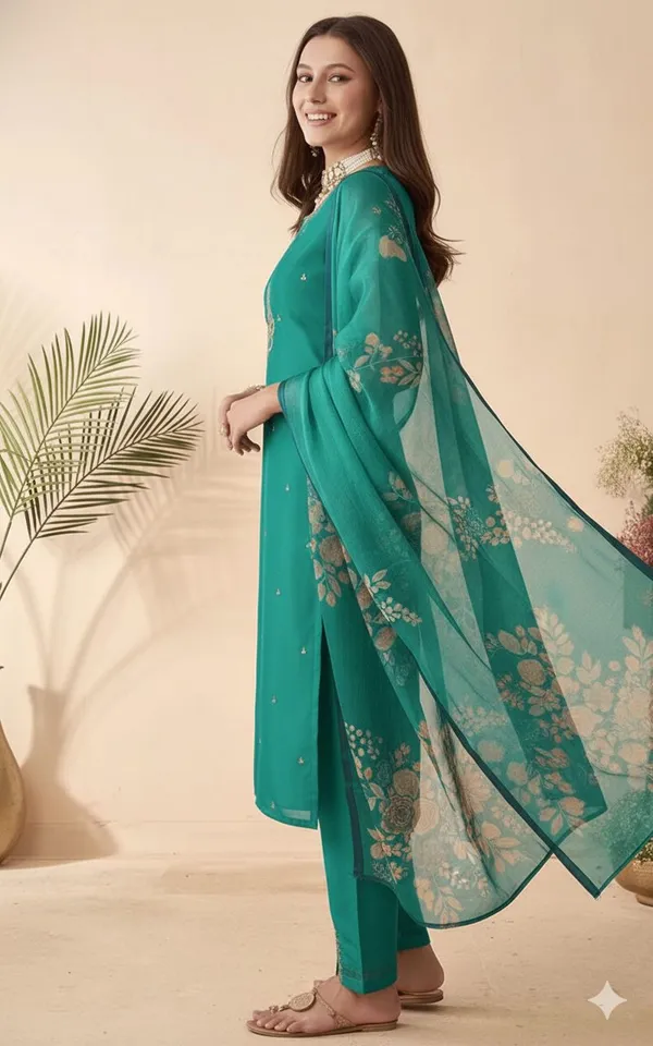 Turquoise_Green_Embroidered_Salwar_Suit_Set_With_Dupatta