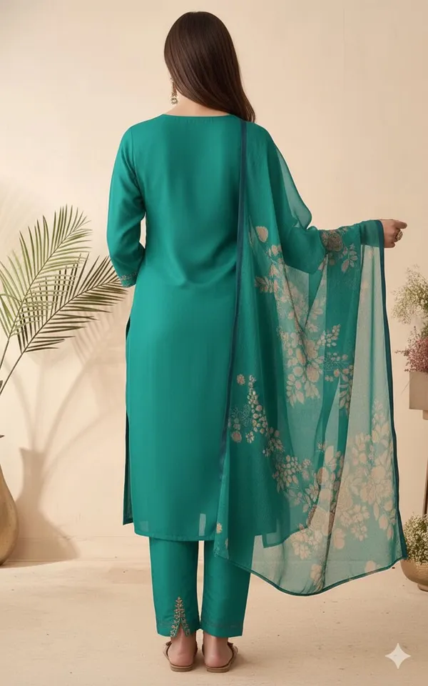 Turquoise_Green_Embroidered_Salwar_Suit_Set_With_Dupatta