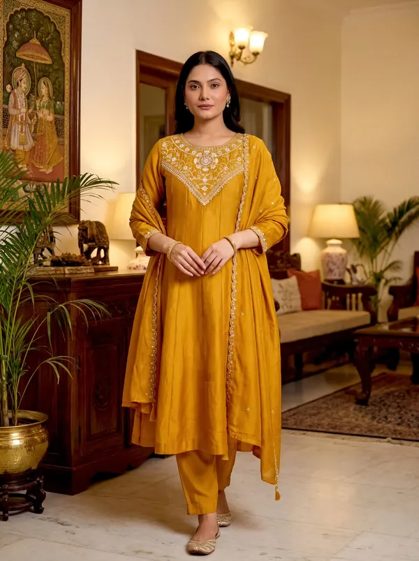 Mustard_Yellow_Embroidered_Chanderi_Silk_Suit_Set