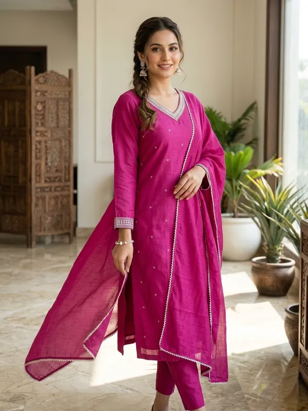 Purple_Embellished_Ethnic_Kurta_Set_With_Dupatta