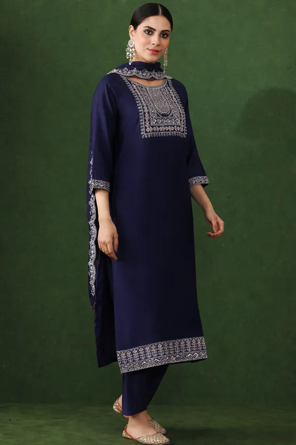 Navy_Blue_Embroidered_Ethnic_Suit_Set_With_Dupatta_Women's_Salwar_Kameez