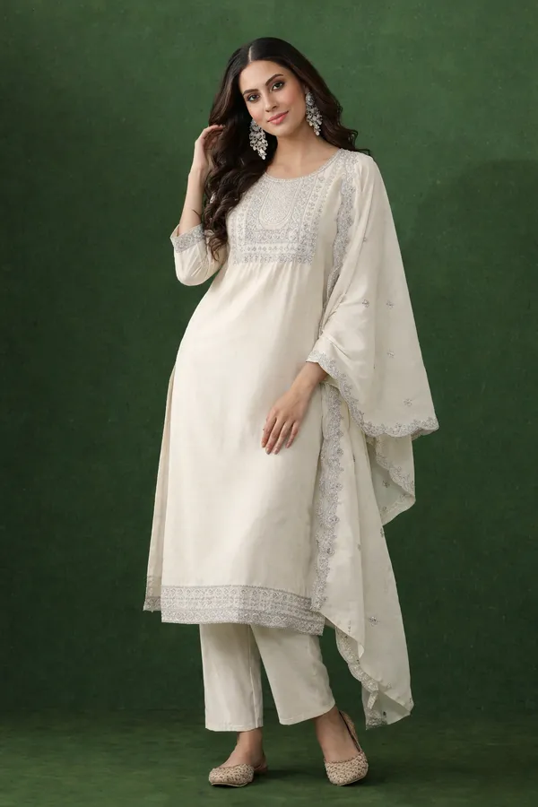 Off_White_Embroidered_Ethnic_Suit_Set_With_Dupatta