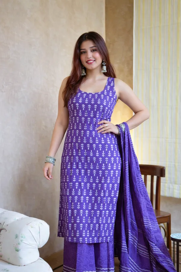 Purple_Printed_Kurta_Set_With_Palazzo_And_Dupatta_Ethnic_Wear_For_Women