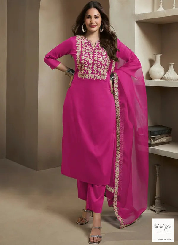 Magenta_Embroidered_Straight_Kurta_Set_With_Dupatta_Premium_Quality