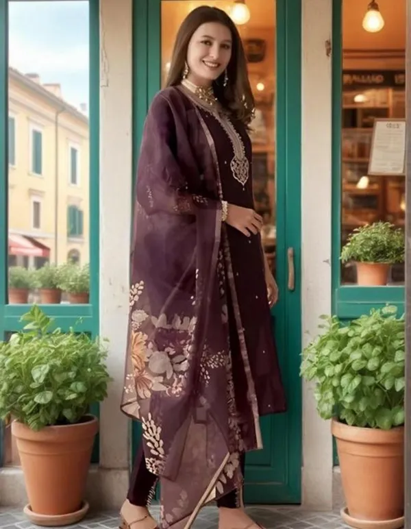 Wine_Embroidered_Salwar_Kameez_Set_With_Dupatta_Ethnic_Wear_For_Women