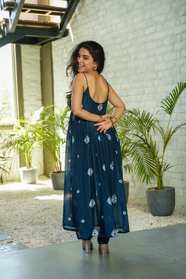 Women's_Blue_Printed_Cotton_Silk_Kurti_Dress_With_Spaghetti_Straps