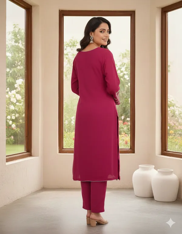 Magenta_Embroidered_Kurta_Set_With_Dupatta_Women's_Ethnic_Suit